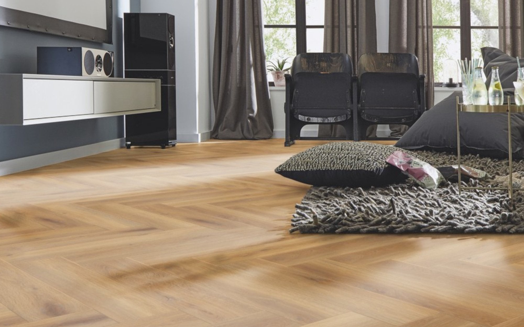 Kronotex Parquet Stratifié Chevron Herringbone - Pisa Oak D3861 - 665 x 133 x 8 mm